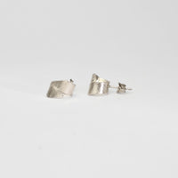 Ribbon end silver studs by Jodie Hook
