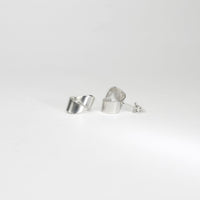 Ribbon end silver stud earrings by Jodie Hook