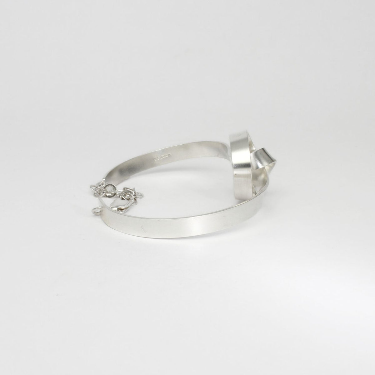 Ribbon knot silver bracelet by Jodie Hook