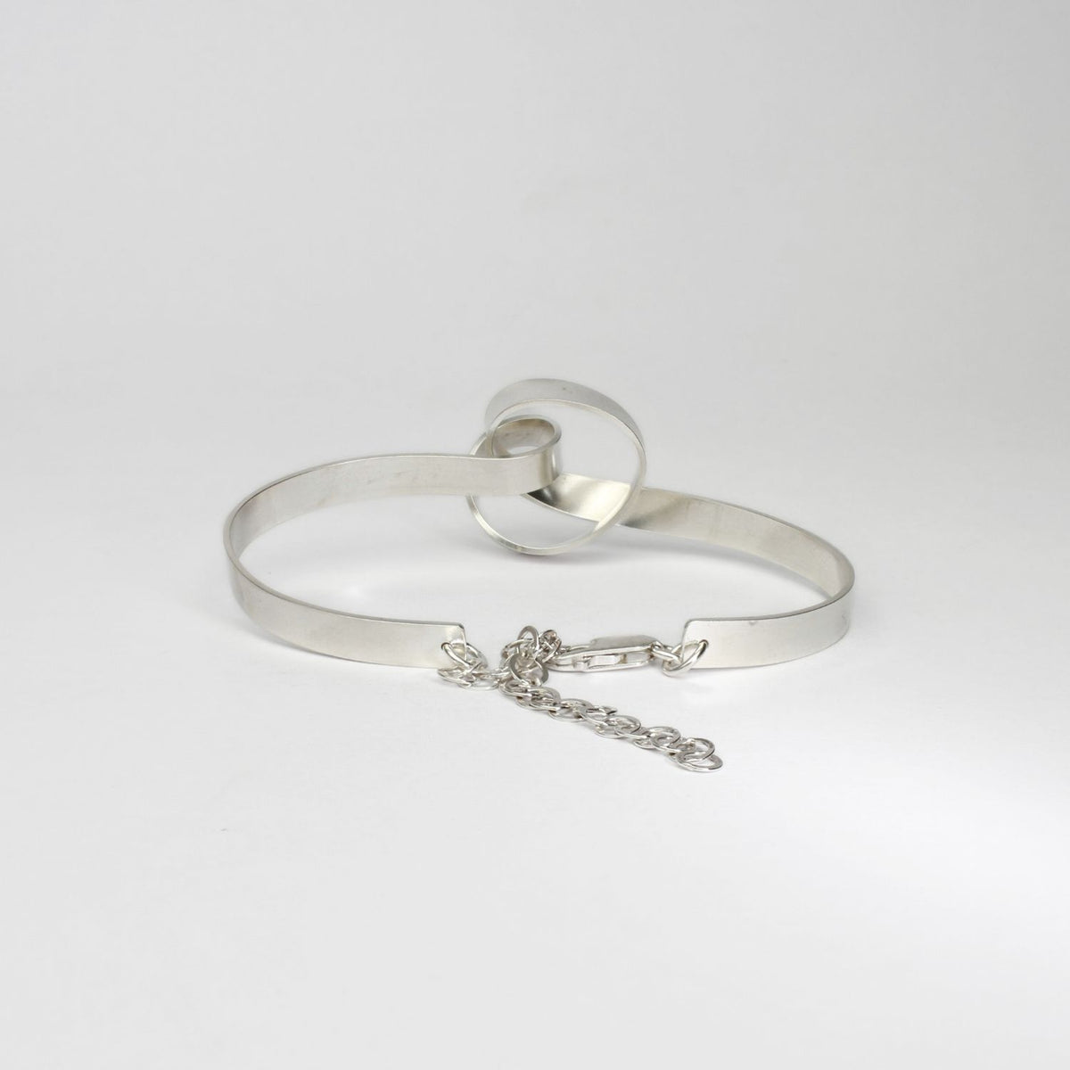 Ribbon knot silver bracelet by Jodie Hook