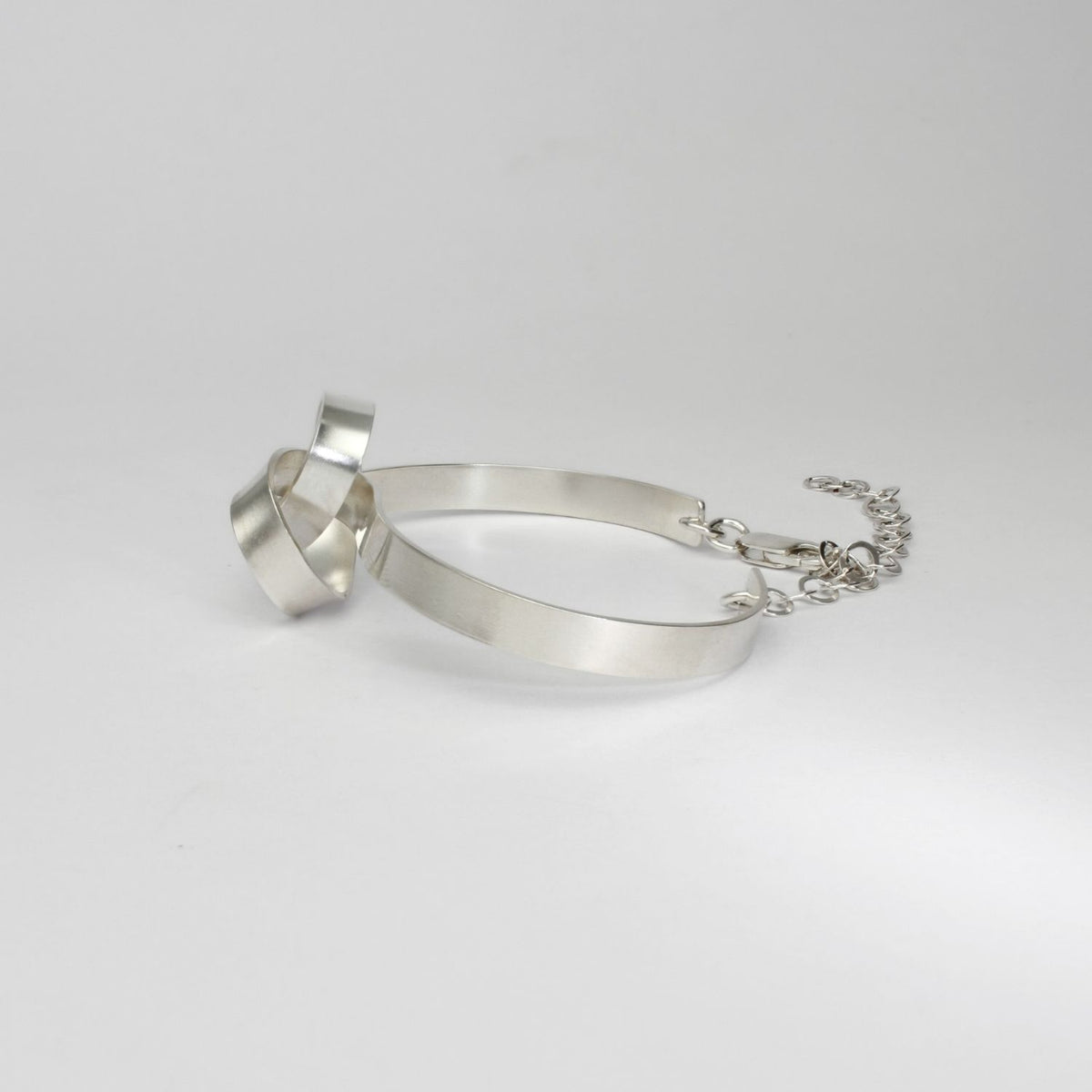 Ribbon knot silver bracelet by Jodie Hook