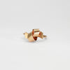Ribbon knot ring in silver, rose gold plated by Jodie Hook
