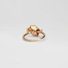 Ribbon knot ring in silver, rose gold plated by Jodie Hook