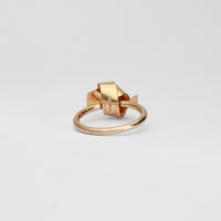Ribbon knot ring in silver, rose gold plated by Jodie Hook
