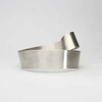 Silver ribbon loop bangle by Jodie Hook