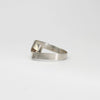 Ribbon loop ring in silver with citrine by Jodie Hook