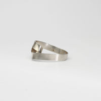 Ribbon loop ring in silver with citrine by Jodie Hook