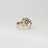 Ribbon loop ring in silver with citrine by Jodie Hook