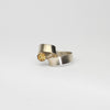Ribbon loop ring in silver with citrine by Jodie Hook