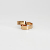 Ribbon loop ring in rose gold plated silver by Jodie Hook