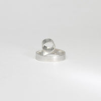 Ribbon twist silver ring by Jodie Hook