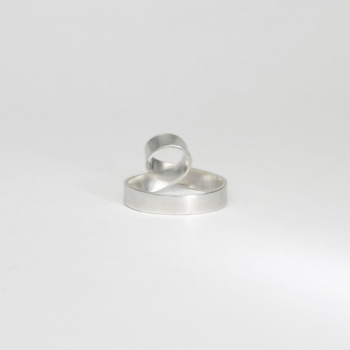 Ribbon twist silver ring by Jodie Hook