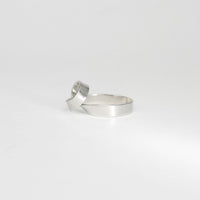 Ribbon twist silver ring by Jodie Hook