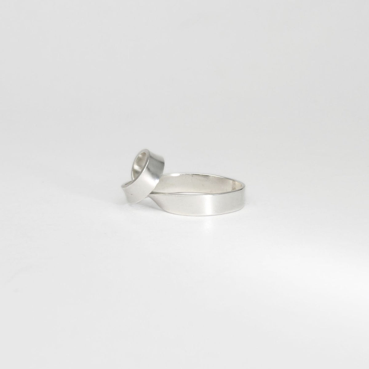Ribbon twist silver ring by Jodie Hook