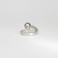 Ribbon end silver ring with lavender amethyst by Jodie Hook