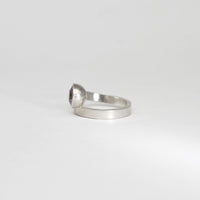 Ribbon end silver ring with lavender amethyst by Jodie Hook