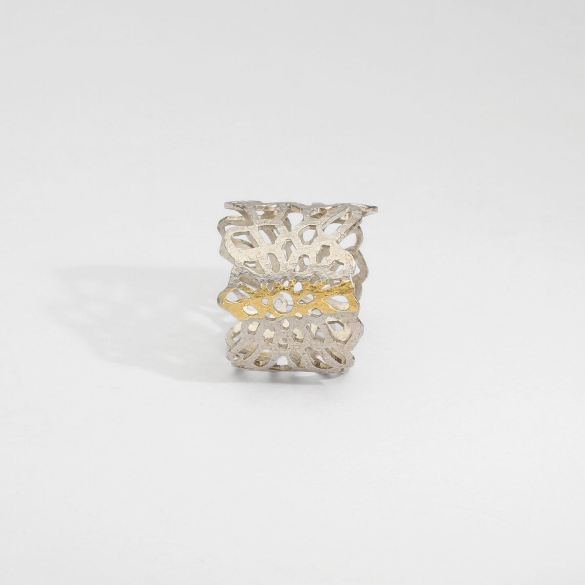 Keum boo silver & gold plated ring by Katherine Campbell-legg