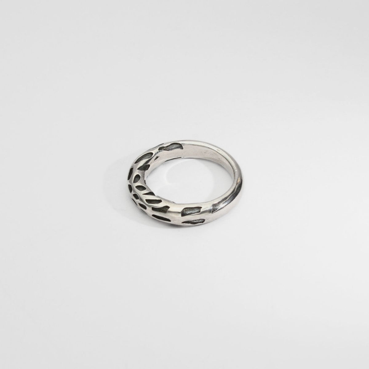 Silver and oxidised  ring by Katherine Campbell-legg