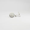 Silver floral cufflinks by Katherine Campbell-legg