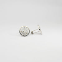 Silver floral cufflinks by Katherine Campbell-legg