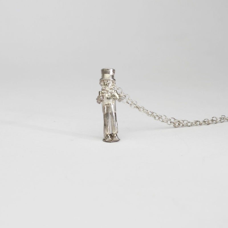 Alice in Wonderland - Mad hatter silver pendant by Katy Tromans