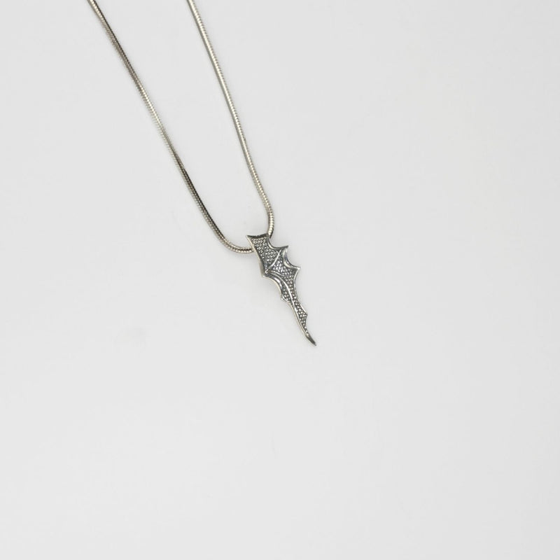 How to Train a Dragon - Dragon wing silver pendant by Katy Tromans