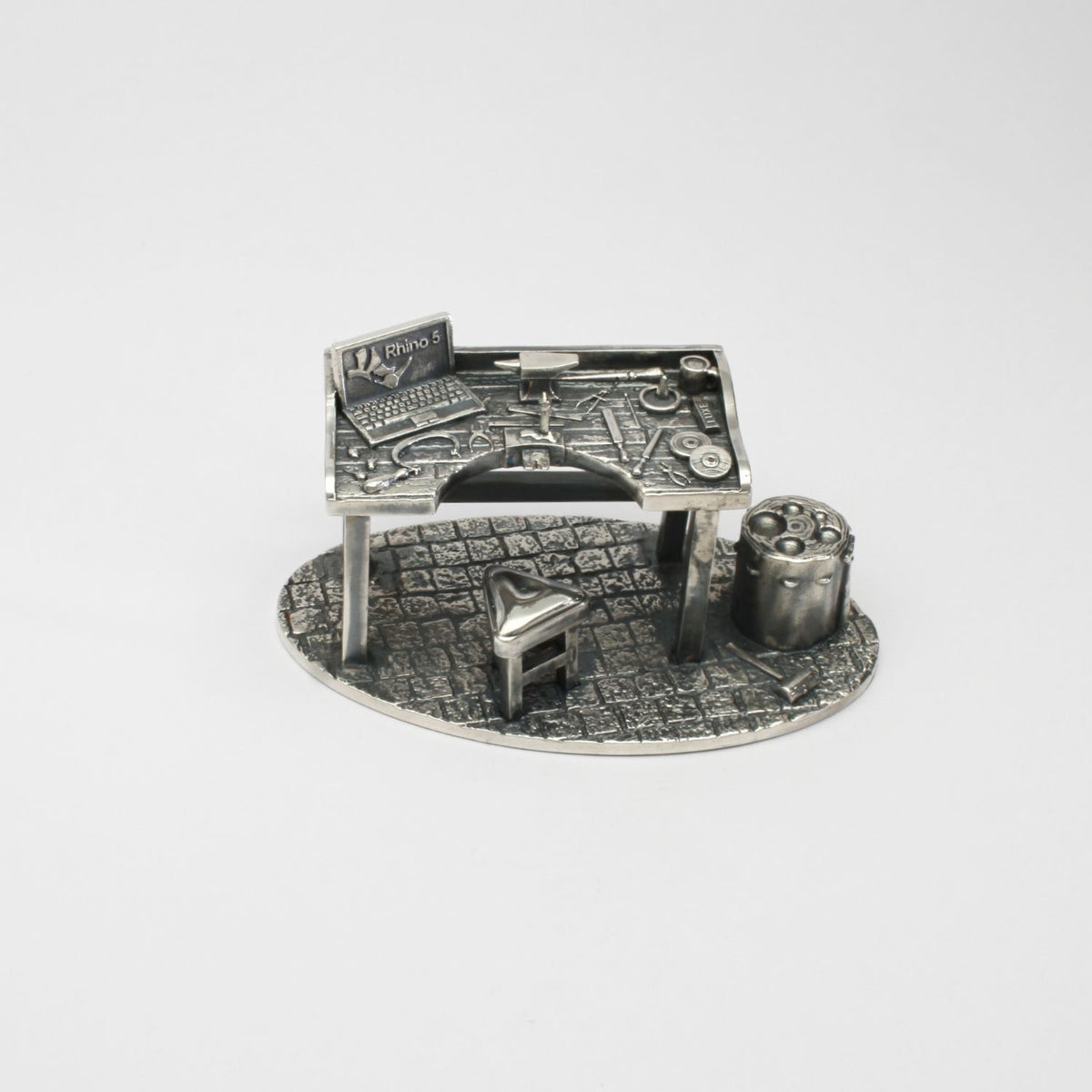 Silver workbench by Katy Tromans