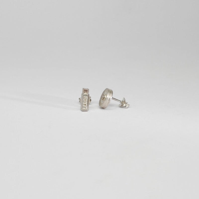 Luxe & mop silver earrings by Katy Tromans