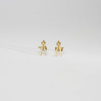 Dividers silver gold plated earrings by Katy Tromans