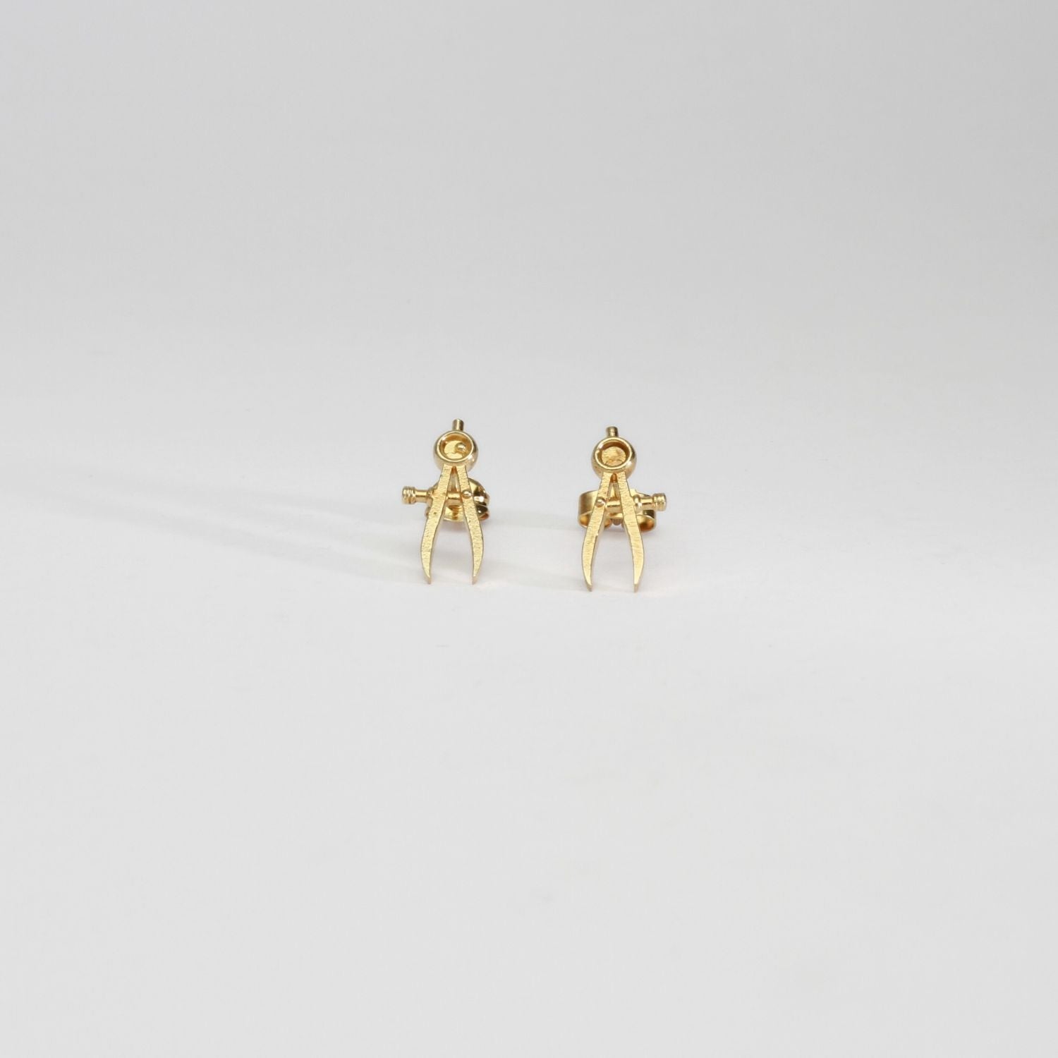 Dividers silver gold plated earrings by Katy Tromans