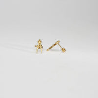 Dividers silver gold plated earrings by Katy Tromans