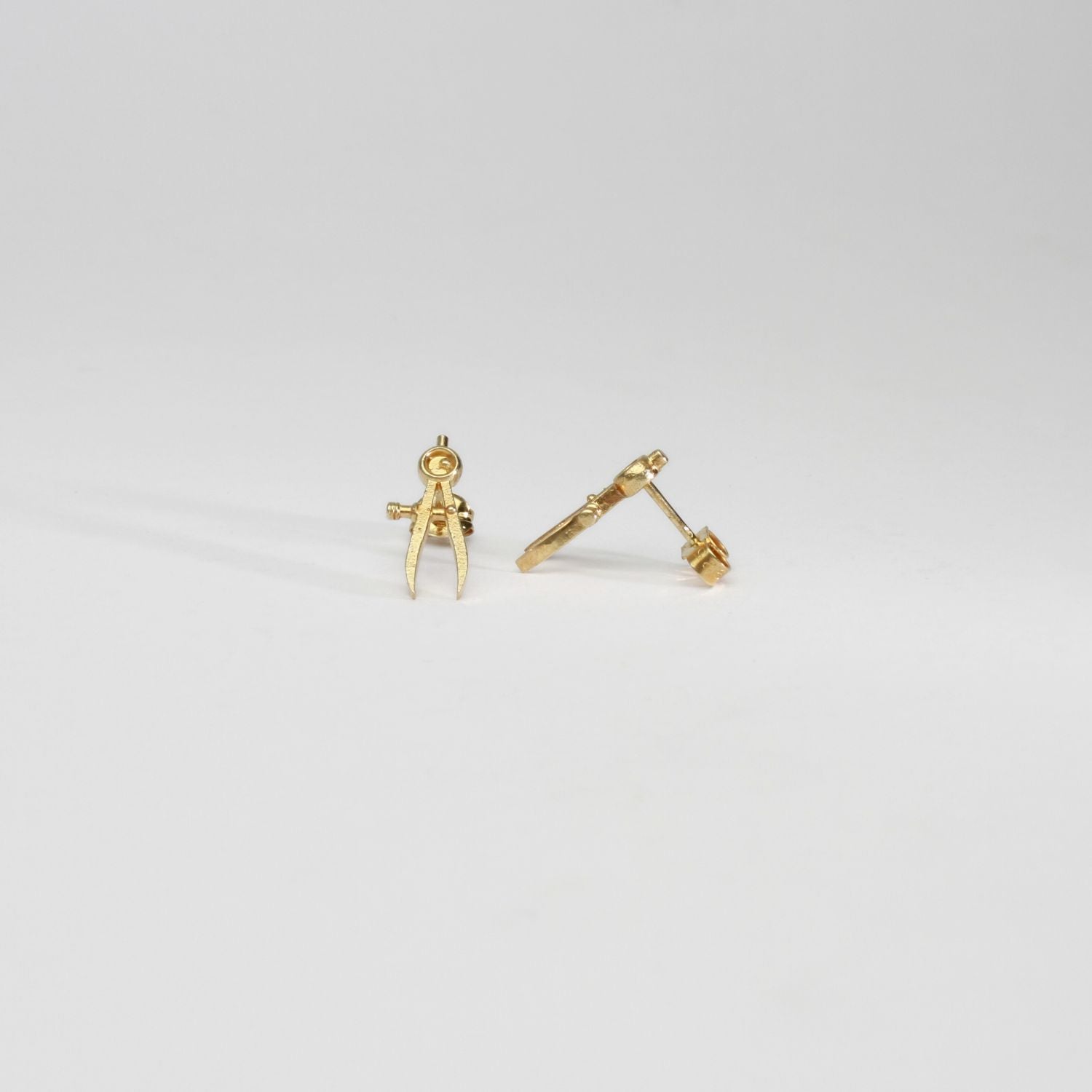 Dividers silver gold plated earrings by Katy Tromans
