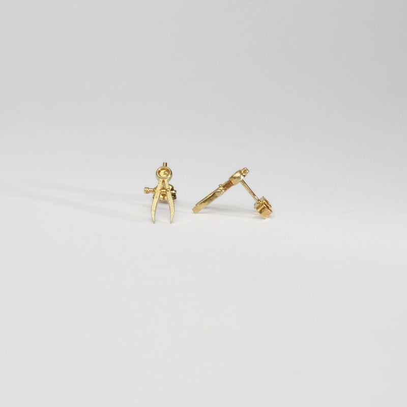 Dividers silver gold plated earrings by Katy Tromans