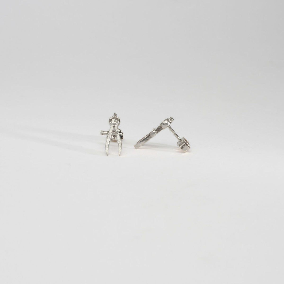 Dividers silver earrings by Katy Tromans