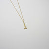 Flat end silver gold plated pendant by Katy Tromans