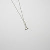 Flat end Hammer silver pendant by Katy Tromans