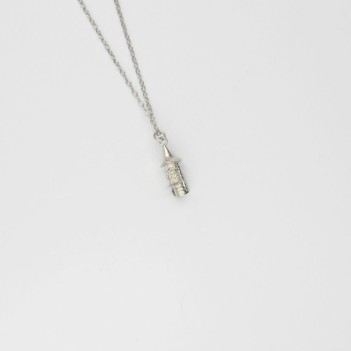 Rapunzel - Round tower silver pendant by Katy Tromans