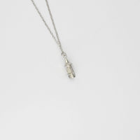 Rapunzel - Round tower silver pendant by Katy Tromans