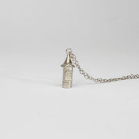 Rapunzel - Round tower silver pendant by Katy Tromans