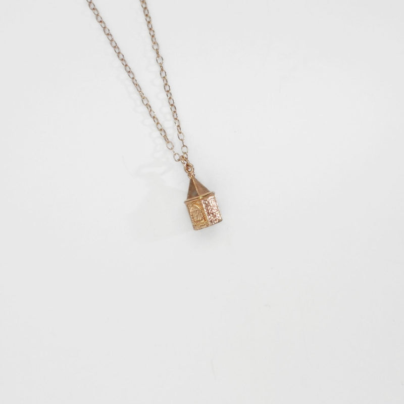 Rapunzel - Corner tower pendant silver rose gold plated by Katy Tromans