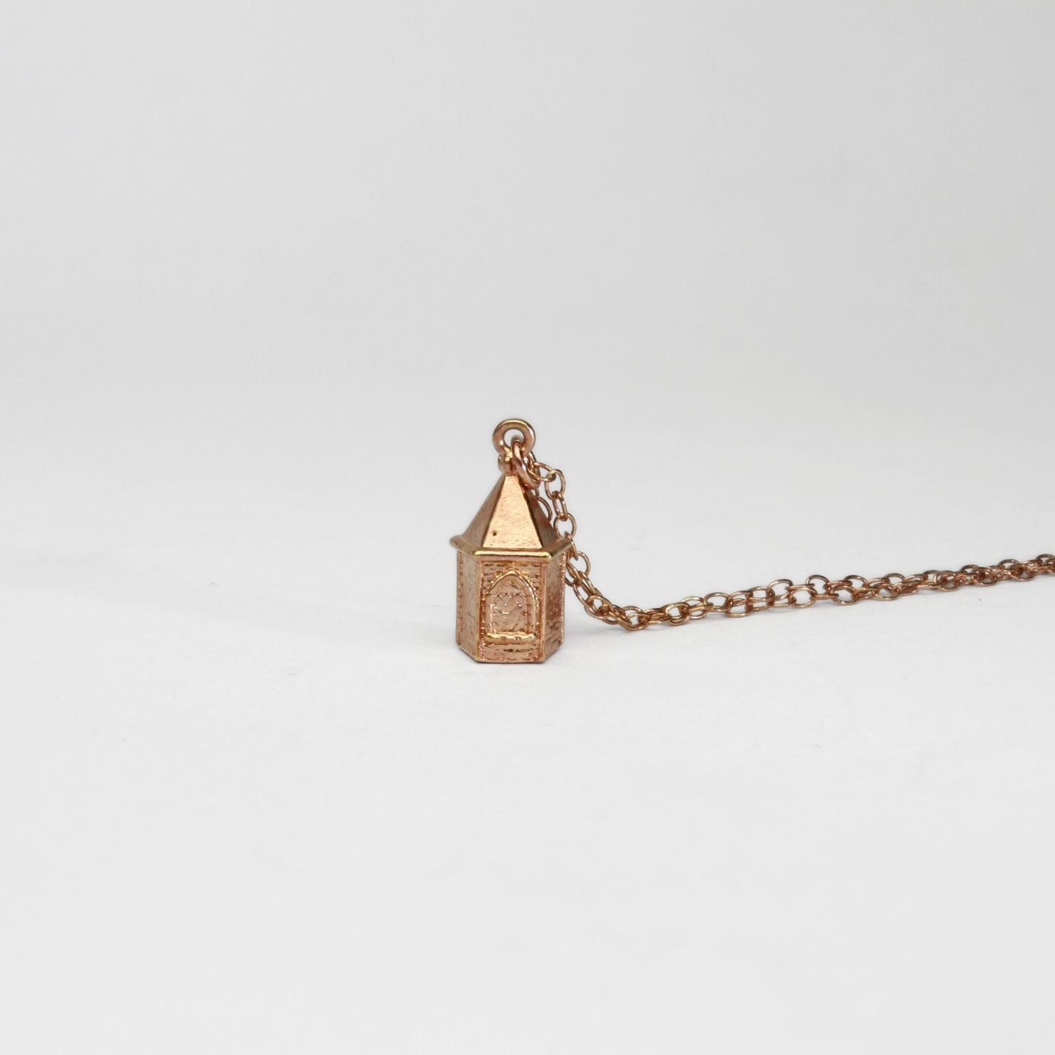 Rapunzel - Corner tower pendant silver rose gold plated by Katy Tromans