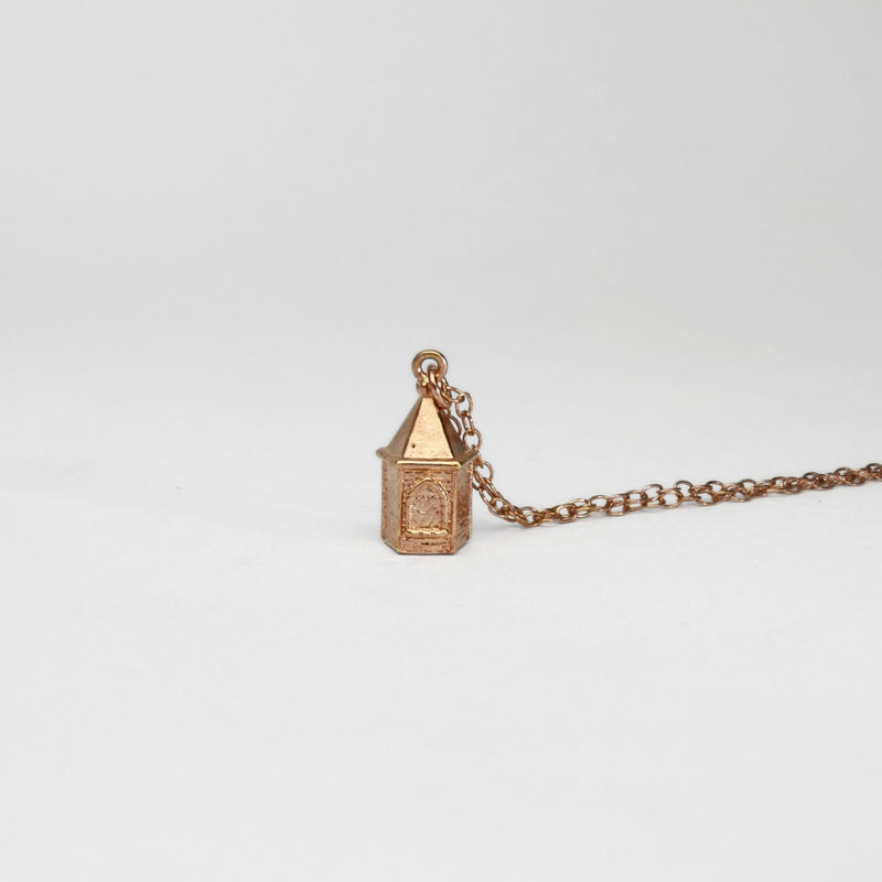 Rapunzel - Corner tower pendant silver rose gold plated by Katy Tromans