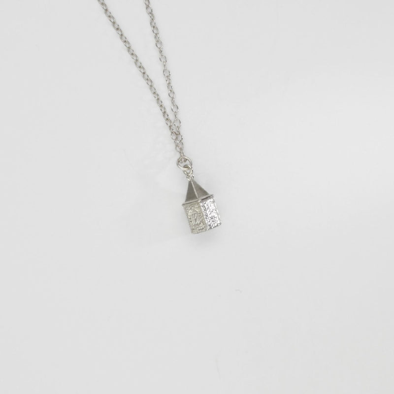 Rapunzel - Corner tower silver pendant by Katy Tromans