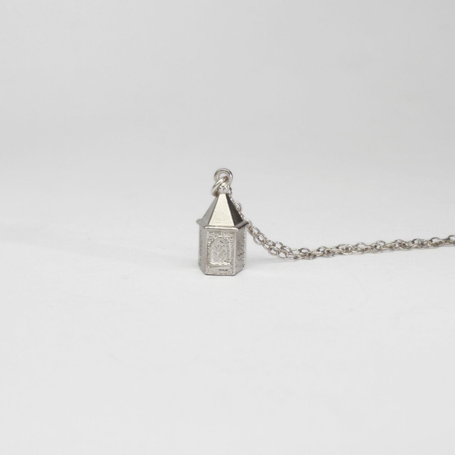 Rapunzel - Corner tower silver pendant by Katy Tromans