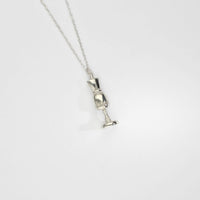 Silver bust pendant by Katy Tromans