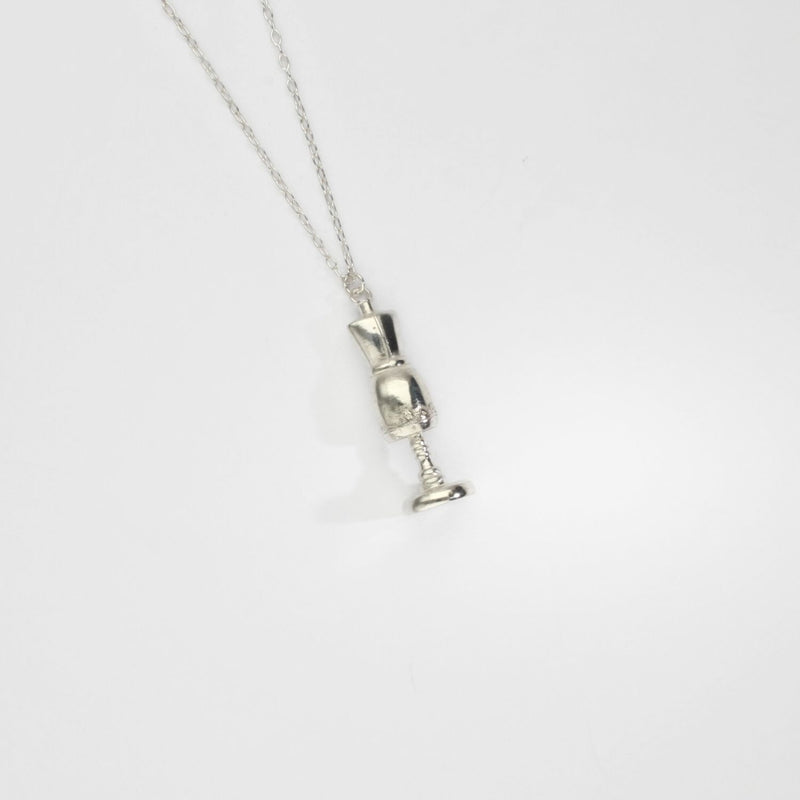 Silver bust pendant by Katy Tromans