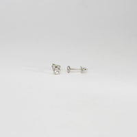 Button silver earrings by Katy Tromans