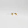 Cotton reels silver gold plated earrings by Katy Tromans