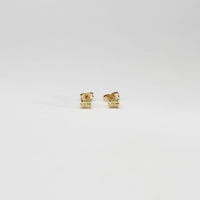 Cotton reels silver gold plated earrings by Katy Tromans