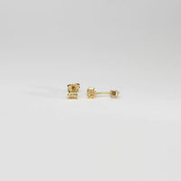 Cotton reels silver gold plated earrings by Katy Tromans
